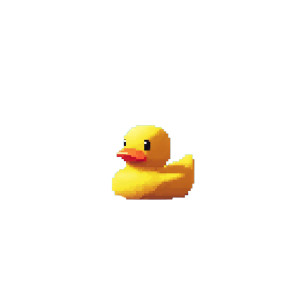 Pixelated Rubber Duck Vinyl Car Decal Sticker – Waterproof & UV-Resistant 8"