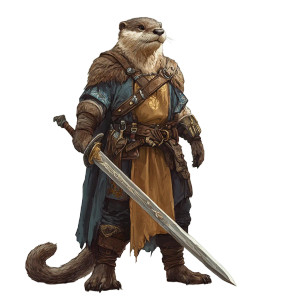 Otter Barbarian Shaman Vinyl Car Decal Sticker – Waterproof & UV-Resistant 8" Otter Barbarian Shaman Vinyl Car Decal Sticker – Waterproof & UV-Resistant 8"