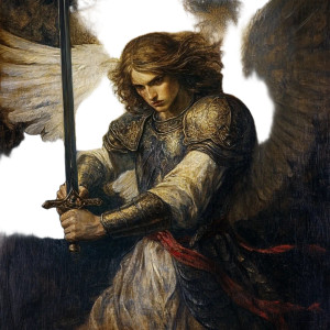 Saint-Michel Angel Vinyl Car Decal Sticker – Waterproof & UV-Resistant 8"