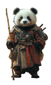 Panda Warrior V3 Vinyl Car Decal Sticker – Waterproof & UV-Resistant 8"