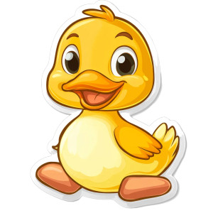 Playful Duck Sticker Vinyl Car Decal Sticker – Waterproof & UV-Resistant 8" Playful Duck Sticker Vinyl Car Decal Sticker – Waterproof & UV-Resistant 8"
