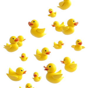 Flying Rubber Ducks Vinyl Car Decal Sticker – Waterproof & UV-Resistant 8"