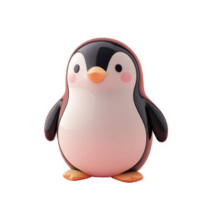 Cute Ceramic Penguin Vinyl Car Decal Sticker – Waterproof & UV-Resistant 8"