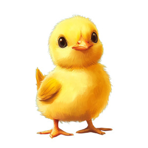 Baby Chicken Illustration Vinyl Car Decal Sticker – Waterproof & UV-Resistant 8"