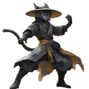 Tabaxi Monk V3 Vinyl Car Decal Sticker – Waterproof & UV-Resistant 8" Tabaxi Monk V3 Vinyl Car Decal Sticker – Waterproof & UV-Resistant 8"