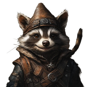 Grinning Adventurer Raccoon Vinyl Car Decal Sticker – Waterproof & UV-Resistant 8"