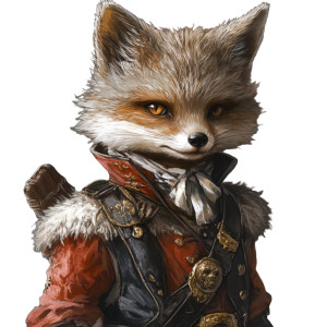 Fox-Like Swashbuckler Vinyl Car Decal Sticker – Waterproof & UV-Resistant 8"