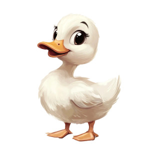 Cute She Duck Vinyl Car Decal Sticker – Waterproof & UV-Resistant 8"