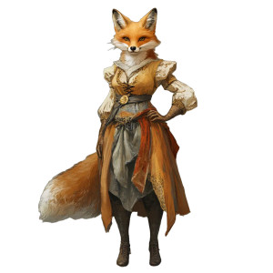 Anthropomorphic Fox Person Vinyl Car Decal Sticker – Waterproof & UV-Resistant 8"