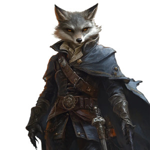 Swashbuckling Fox Assassin Vinyl Car Decal Sticker – Waterproof & UV-Resistant 8"