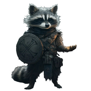 Rune-Marked Raccoon Vinyl Car Decal Sticker – Waterproof & UV-Resistant 8"