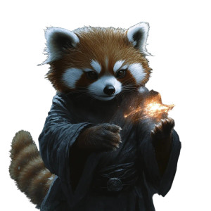 Sorcerer Red Panda Vinyl Car Decal Sticker – Waterproof & UV-Resistant 8"