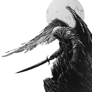 Biblical Seraphim Art Vinyl Car Decal Sticker – Waterproof & UV-Resistant 8"