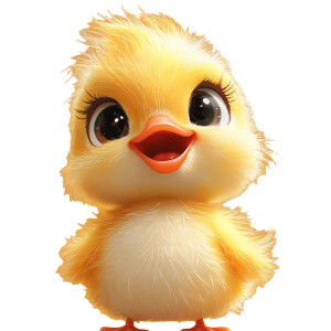 Disney Duckling Illustration Vinyl Car Decal Sticker – Waterproof & UV-Resistant 8"