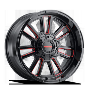Mayhem Apollo 8115 Wheels 20x9 - Ford F-250 F-350 Excursion | Gloss Black With Prism Red Accents Mayhem Apollo 8115 Wheels 20x9 - Ford F-250 F-350 Excursion | Gloss Black With Prism Red Accents