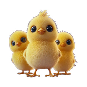 Cute 3D Chicks Vinyl Car Decal Sticker – Waterproof & UV-Resistant 8"