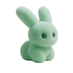Mint Bunny Stuffed Animal Vinyl Car Decal Sticker – Waterproof & UV-Resistant 8"