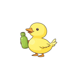 Cute Duck Animation Vinyl Car Decal Sticker – Waterproof & UV-Resistant 8"