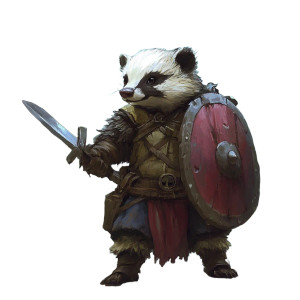 Fantasy Quest Badger Vinyl Car Decal Sticker – Waterproof & UV-Resistant 8"
