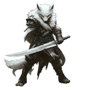 Exiled Wolfkin Warrior Vinyl Car Decal Sticker – Waterproof & UV-Resistant 8"