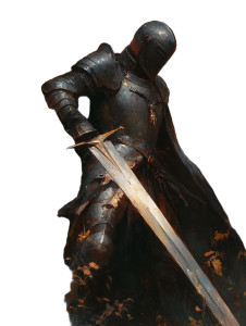 Charging Gothpunk Knight Vinyl Car Decal Sticker – Waterproof & UV-Resistant 8"