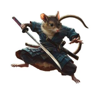 Samurai Rat V2 Vinyl Car Decal Sticker – Waterproof & UV-Resistant 8" Samurai Rat V2 Vinyl Car Decal Sticker – Waterproof & UV-Resistant 8"