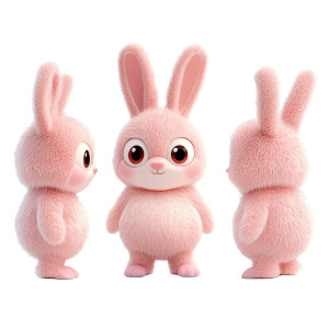 Cute Pink Bunny Vinyl Car Decal Sticker – Waterproof & UV-Resistant 8"