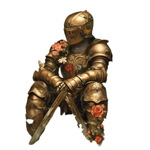 Warrior In Garden Vinyl Car Decal Sticker – Waterproof & UV-Resistant 8"