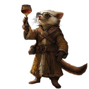 Ferret Man Pouring Wine Vinyl Car Decal Sticker – Waterproof & UV-Resistant 8"