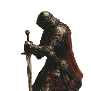 War-Weary Knight Vinyl Car Decal Sticker – Waterproof & UV-Resistant 8"