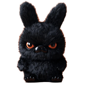 Angry Black Bunny Vinyl Car Decal Sticker – Waterproof & UV-Resistant 8" Angry Black Bunny Vinyl Car Decal Sticker – Waterproof & UV-Resistant 8"