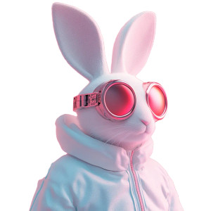 White Rabbit Icon Vinyl Car Decal Sticker – Waterproof & UV-Resistant 8"