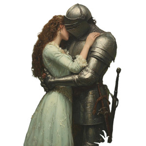 Renaissance Knight'S Embrace Vinyl Car Decal Sticker – Waterproof & UV-Resistant 8" Renaissance Knight'S Embrace Vinyl Car Decal Sticker – Waterproof & UV-Resistant 8"