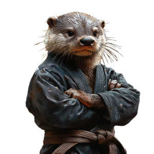 Tough Otter Vinyl Car Decal Sticker – Waterproof & UV-Resistant 8"