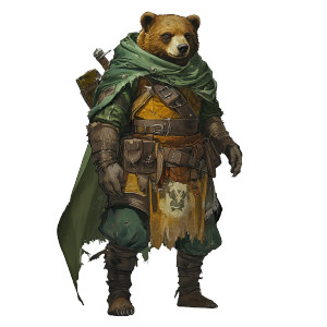 Bear-Human Adventurer Vinyl Car Decal Sticker – Waterproof & UV-Resistant 8"