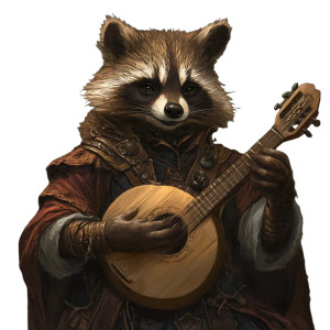 Bard Raccoon Vinyl Car Decal Sticker – Waterproof & UV-Resistant 8" Bard Raccoon Vinyl Car Decal Sticker – Waterproof & UV-Resistant 8"