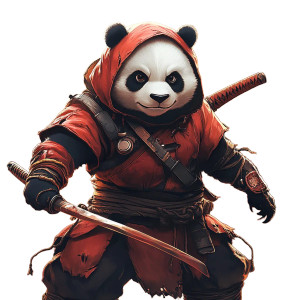 Panda Warrior V7 Vinyl Car Decal Sticker – Waterproof & UV-Resistant 8"