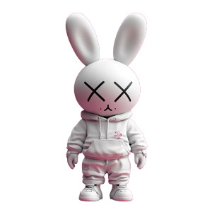 Kaws-Inspired Bunny Nft Vinyl Car Decal Sticker – Waterproof & UV-Resistant 8"