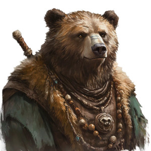 Friendly Bearfolk Druid Vinyl Car Decal Sticker – Waterproof & UV-Resistant 8"