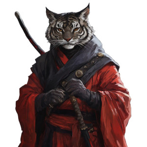 Tabaxi Monk Portrait Vinyl Car Decal Sticker – Waterproof & UV-Resistant 8"