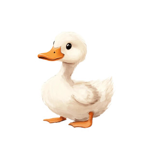 Minimalist Duck Illustration Vinyl Car Decal Sticker – Waterproof & UV-Resistant 8"