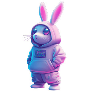 Bunny Developer Vinyl Car Decal Sticker – Waterproof & UV-Resistant 8"