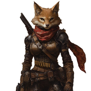 Tabaxi-Wolf Hunter Vinyl Car Decal Sticker – Waterproof & UV-Resistant 8"