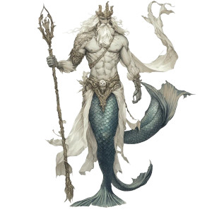 Old Mermaid King Vinyl Car Decal Sticker – Waterproof & UV-Resistant 8" Old Mermaid King Vinyl Car Decal Sticker – Waterproof & UV-Resistant 8"