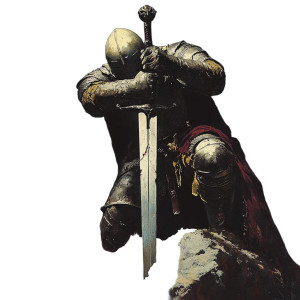 Knight And Sword Vinyl Car Decal Sticker – Waterproof & UV-Resistant 8"