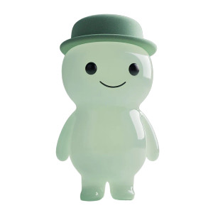 Glowing Smiski Figure Vinyl Car Decal Sticker – Waterproof & UV-Resistant 8"