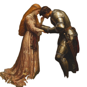 Chivalrous Knight Bowing Vinyl Car Decal Sticker – Waterproof & UV-Resistant 8"