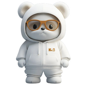 Kaws-Inspired Bear Model Vinyl Car Decal Sticker – Waterproof & UV-Resistant 8"