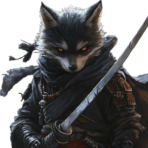 Fox Ninja Vinyl Car Decal Sticker – Waterproof & UV-Resistant 8"