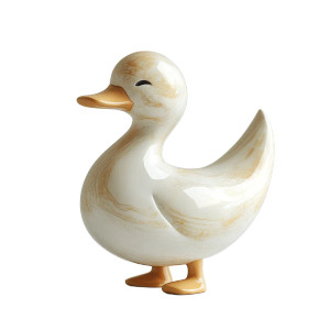 Ceramic Duck Figurine Vinyl Car Decal Sticker – Waterproof & UV-Resistant 8"